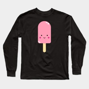 Pink Kawaii Ice Pop Long Sleeve T-Shirt